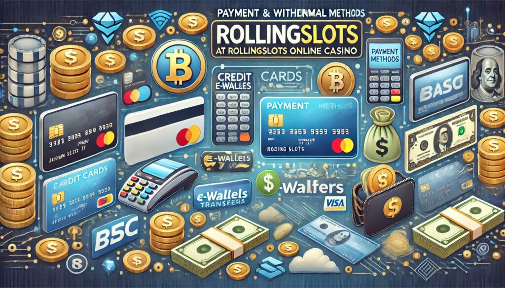 Payment and Withdrawal Methods at RollingSlots Online Casino